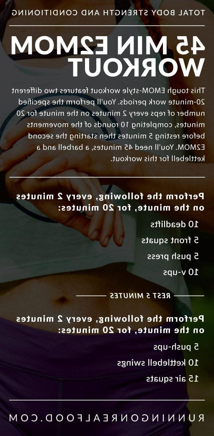 45-Minuut EMOM Kondisionering Oefensessie 2 Instruksies vir 'n 45 minute E2MOM Oefensessie deur Running on Real Food
