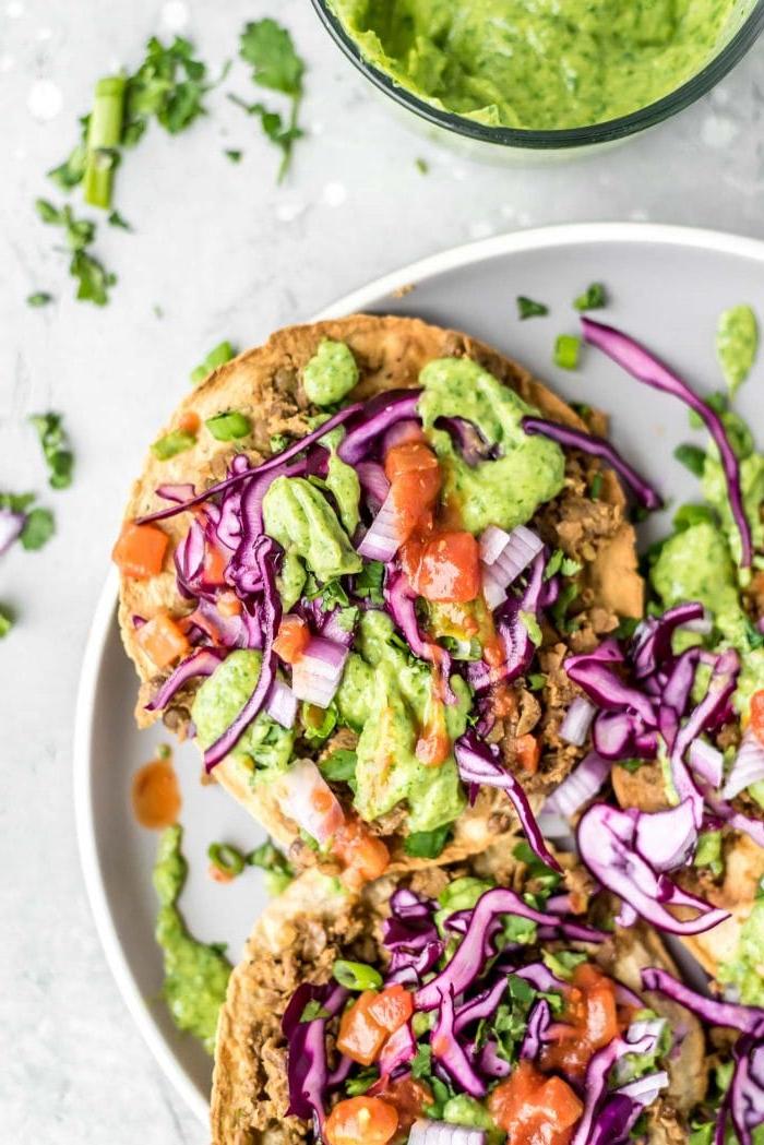 Gesonde Vegan Lensie Tostadas Resep
