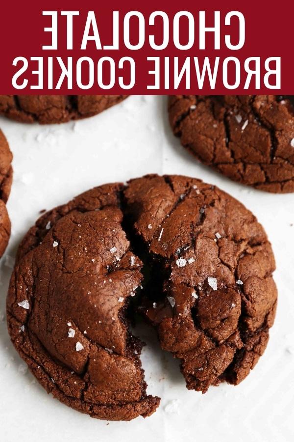 Εικόνα κοντινό πλάνο από λαχταριστά cookies brownie σοκολάτας.