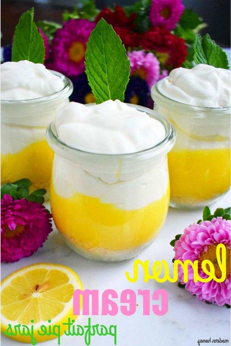 Λεμονόκρεμα Parfait σε βάζα: ιδέα για Pinterest.