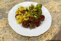 Sheet Pan Sweet and Tangy Meatball Veggie Bake