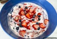 Patriotic Cheesecake Fruit Medley