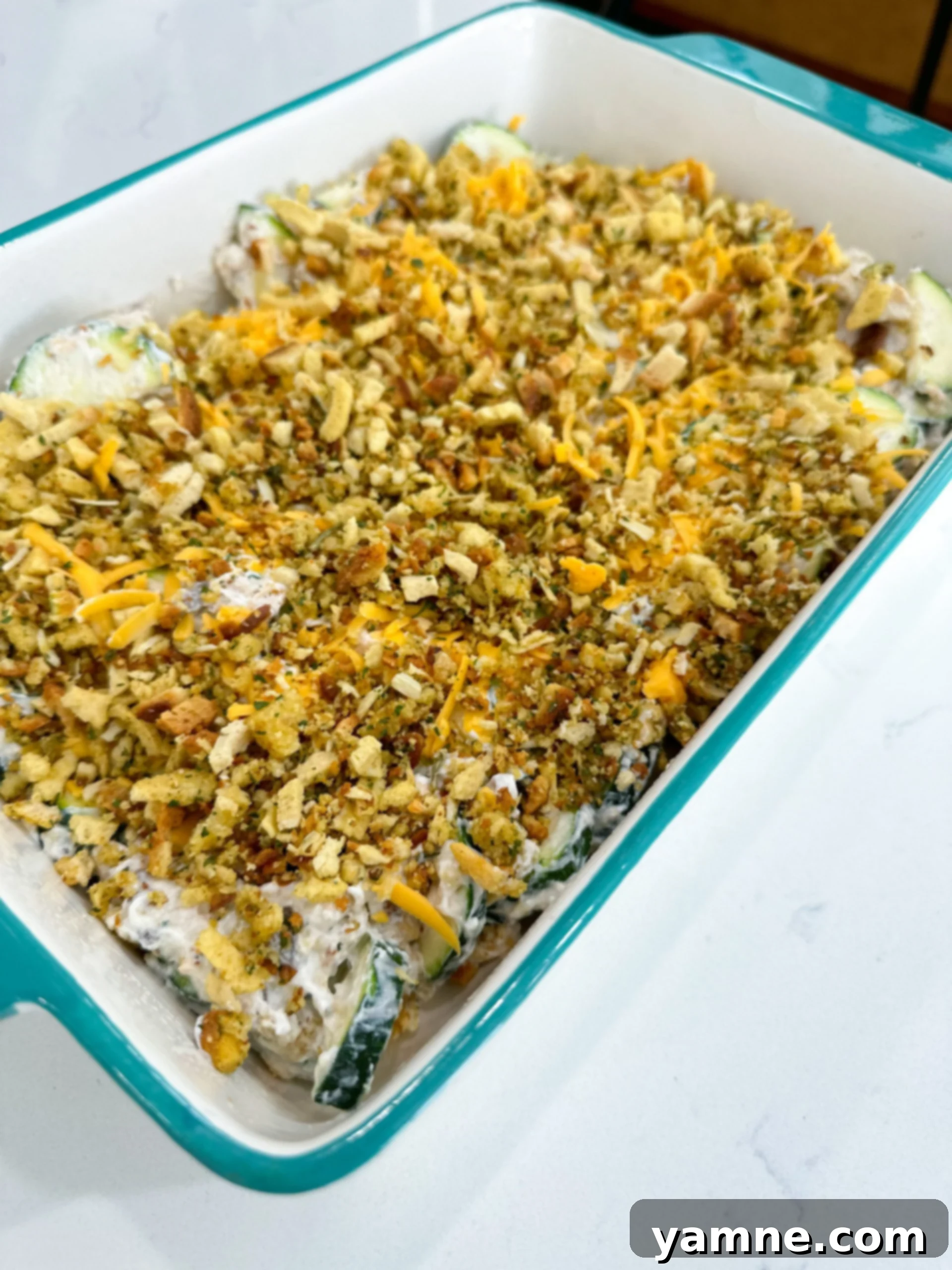 Zucchini Chicken Casserole Bake 1 featured 11954