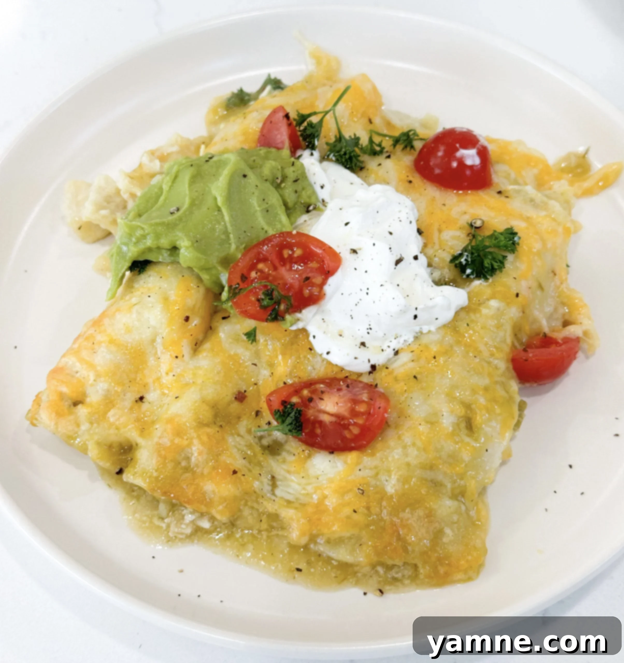 Ultimate Green Chile Chicken Enchiladas 1 featured 12995