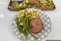 One-Pan Honey Mustard Ham, Green Beans, and Potatoes