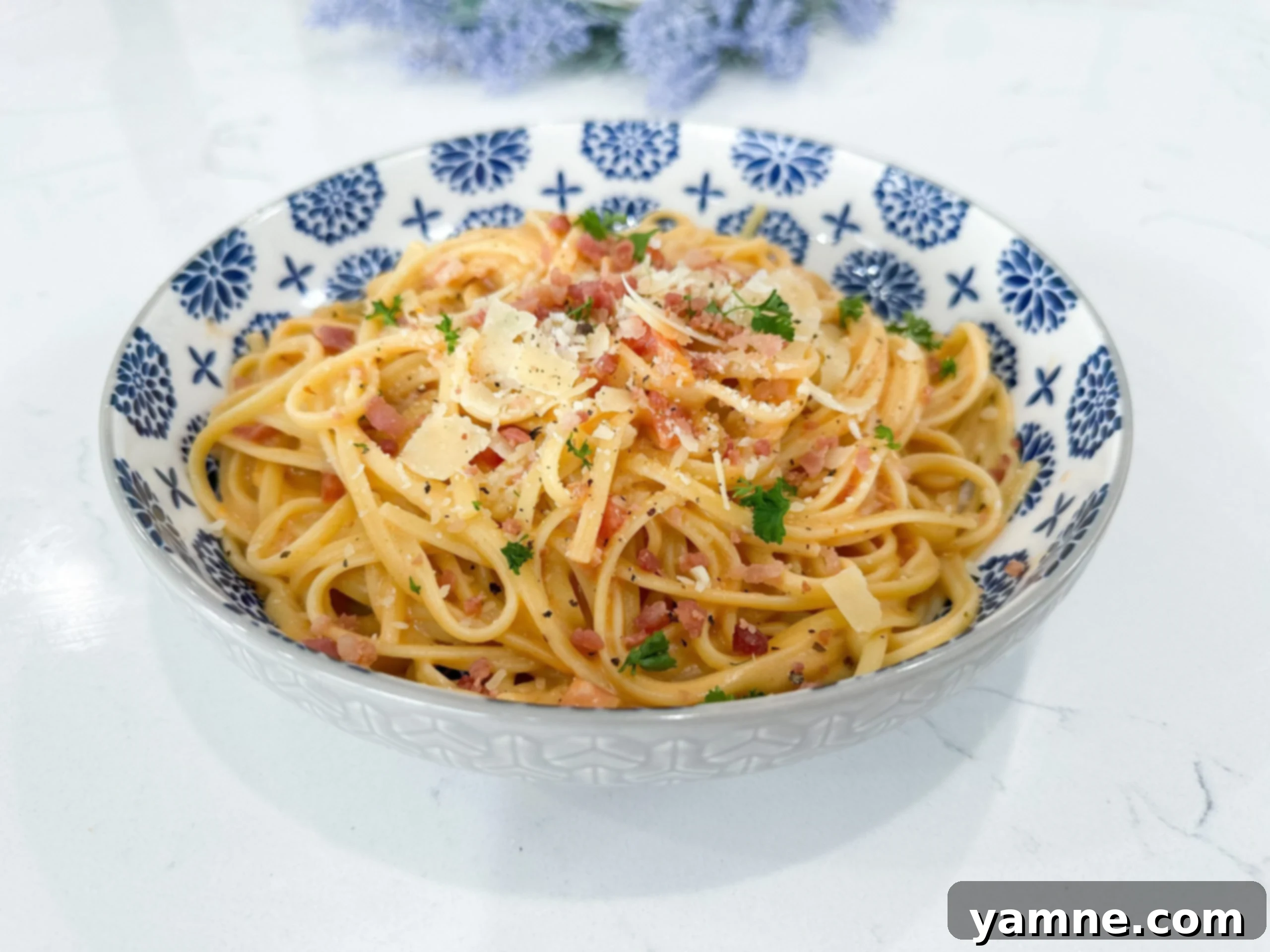 Smoky Bacon Tomato Cream Pasta 1 featured 14097