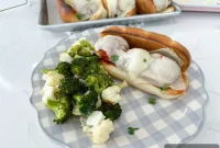 Roasted Sheet Pan Turkey Meatball and Veggie Subs