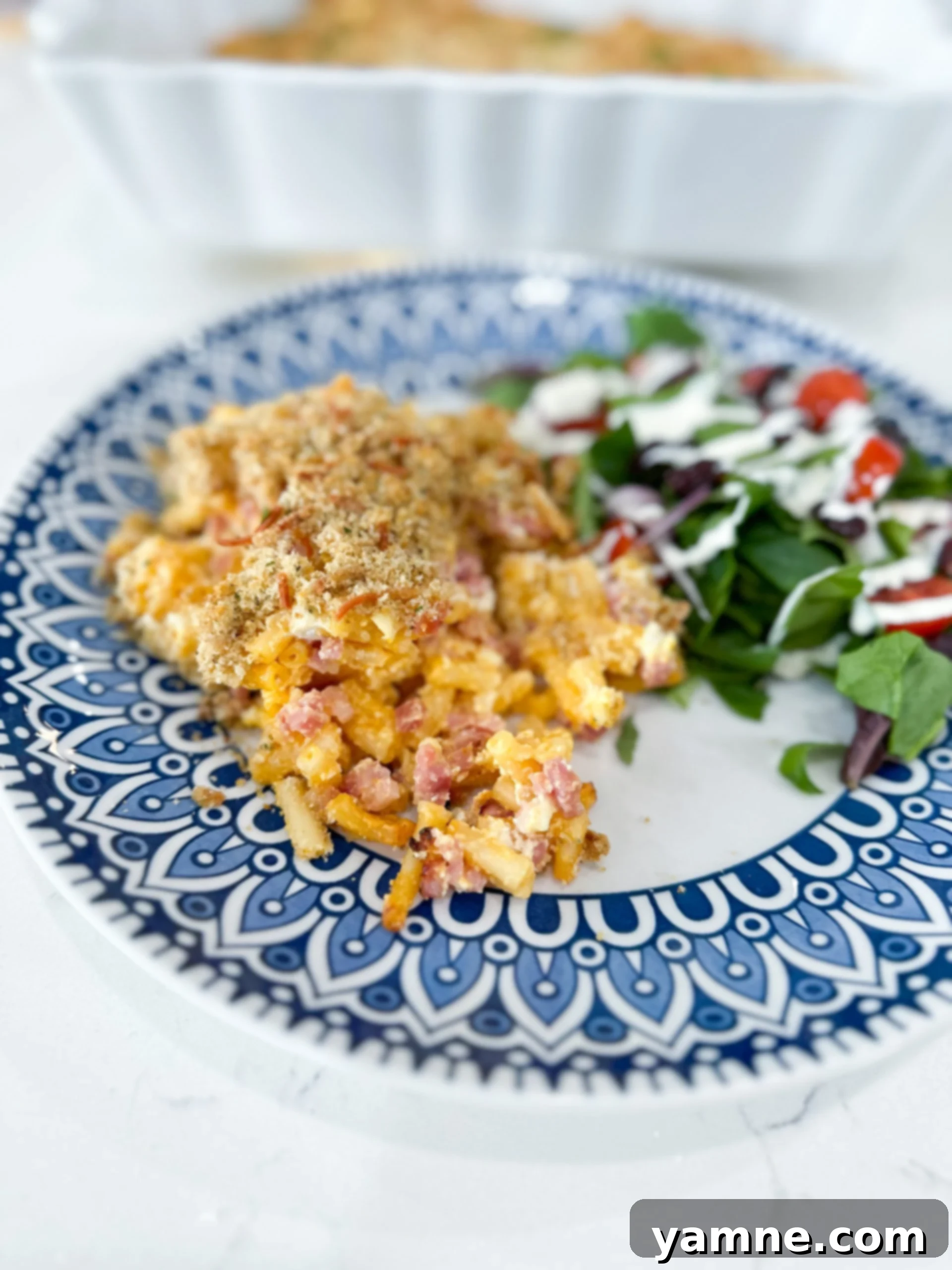 Cheesy Ham Macaroni Bake 1 featured 14860