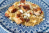 Keftedes with Orzo