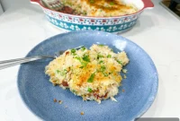 Creamy Chicken Alfredo Rice Bake