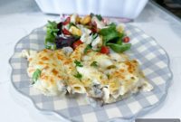 Creamy Chicken Mushroom Pasta Bake