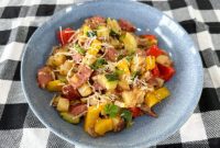 Roasted Sausage and Potatoes with Seasonal Vegetables