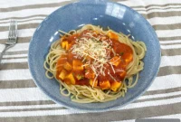 Spaghetti with Golden Zucchini and Toasted Pine Nuts