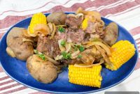 Hearty Roast with Potatoes and Corn