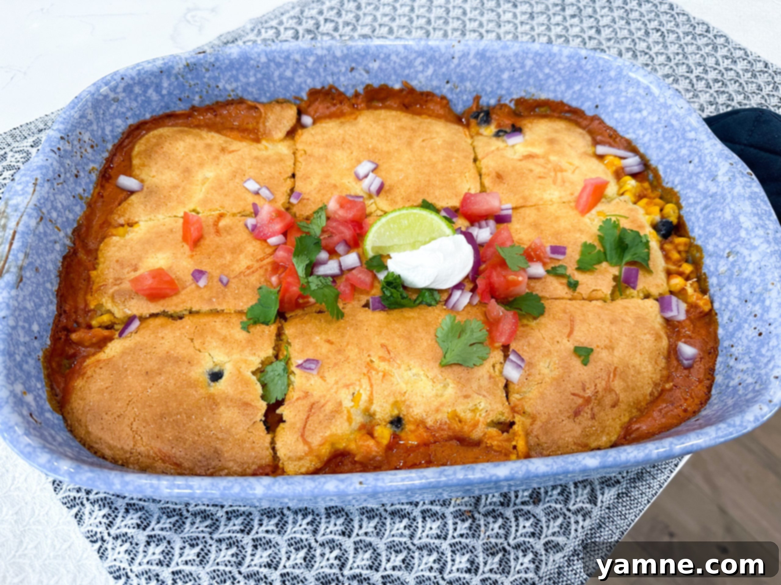 Zesty Chicken Enchilada Cornbread Bake 1 featured 18004