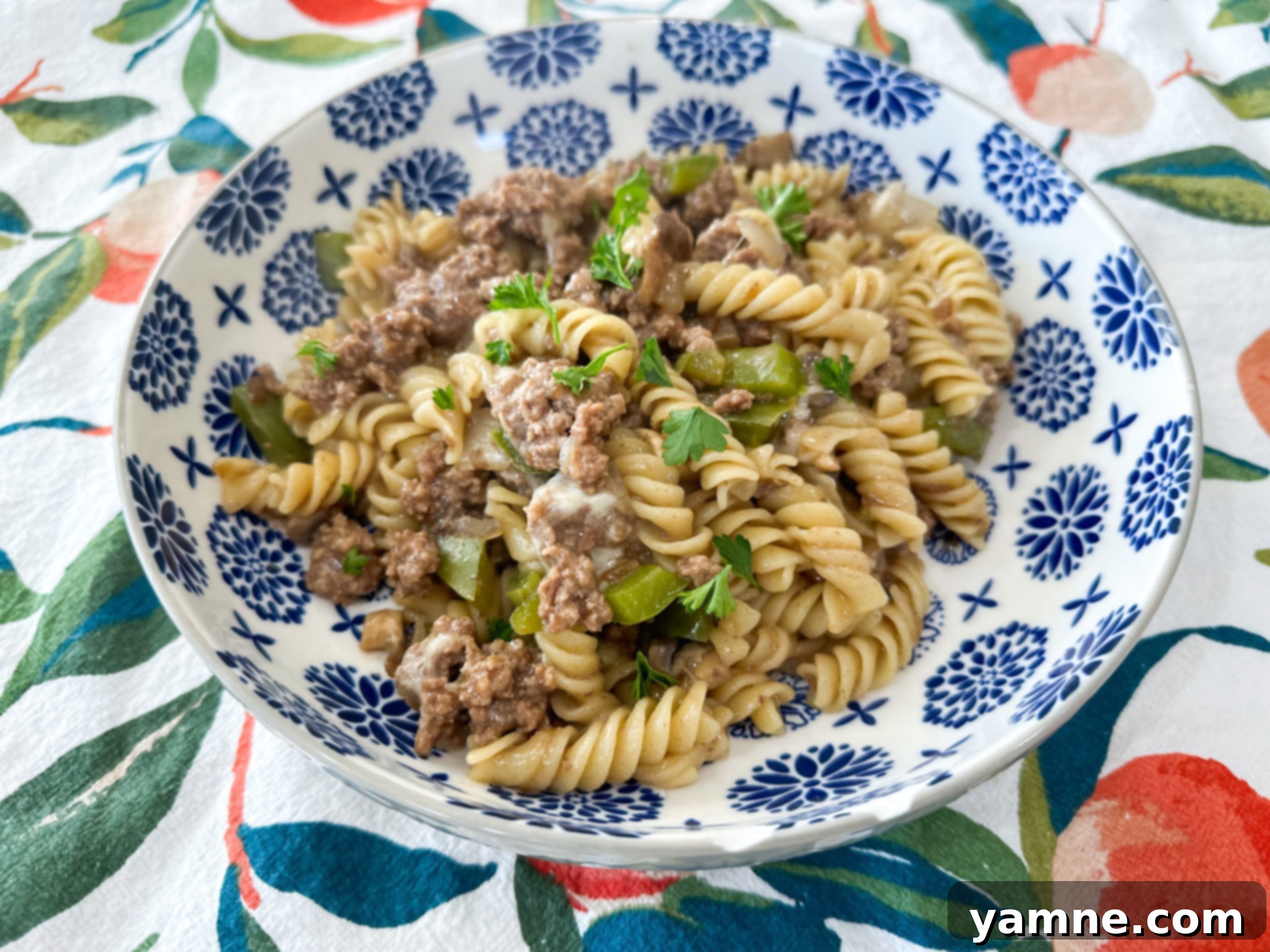Philly Cheesesteak Pasta Skillet 1 featured 18274
