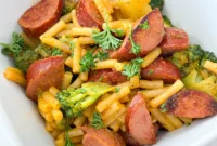 Five Dollar Smoked Sausage Mac and Cheese