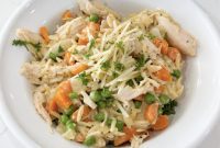 Effortless Rotisserie Chicken Orzo Skillet