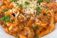 Easy 3 Ingredient One Pot Sausage Pasta