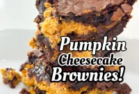Swirled Pumpkin Cheesecake Brownies
