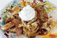 Festive Apple Cranberry Crumble Cake