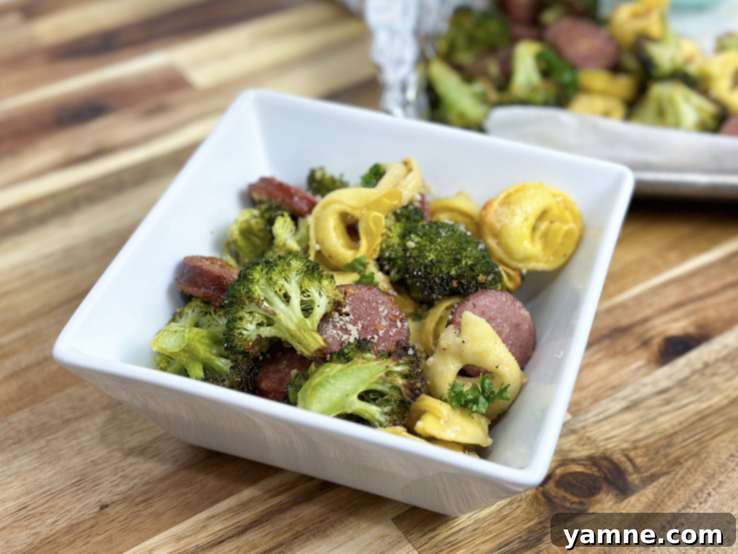 Sausage and Cheese Tortellini Sheet Pan Dinner 1 featured 21484