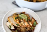 Savory Chicken, Black Bean, and Rice Bake