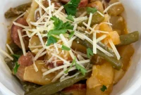 Kielbasa, Potato, and Green Bean Slow Cooker Delight