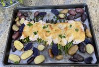 Sheet Pan Chicken Parmesan with Roasted Baby Potatoes and Asparagus