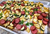One Pan Sausage and Roasted Veggies
