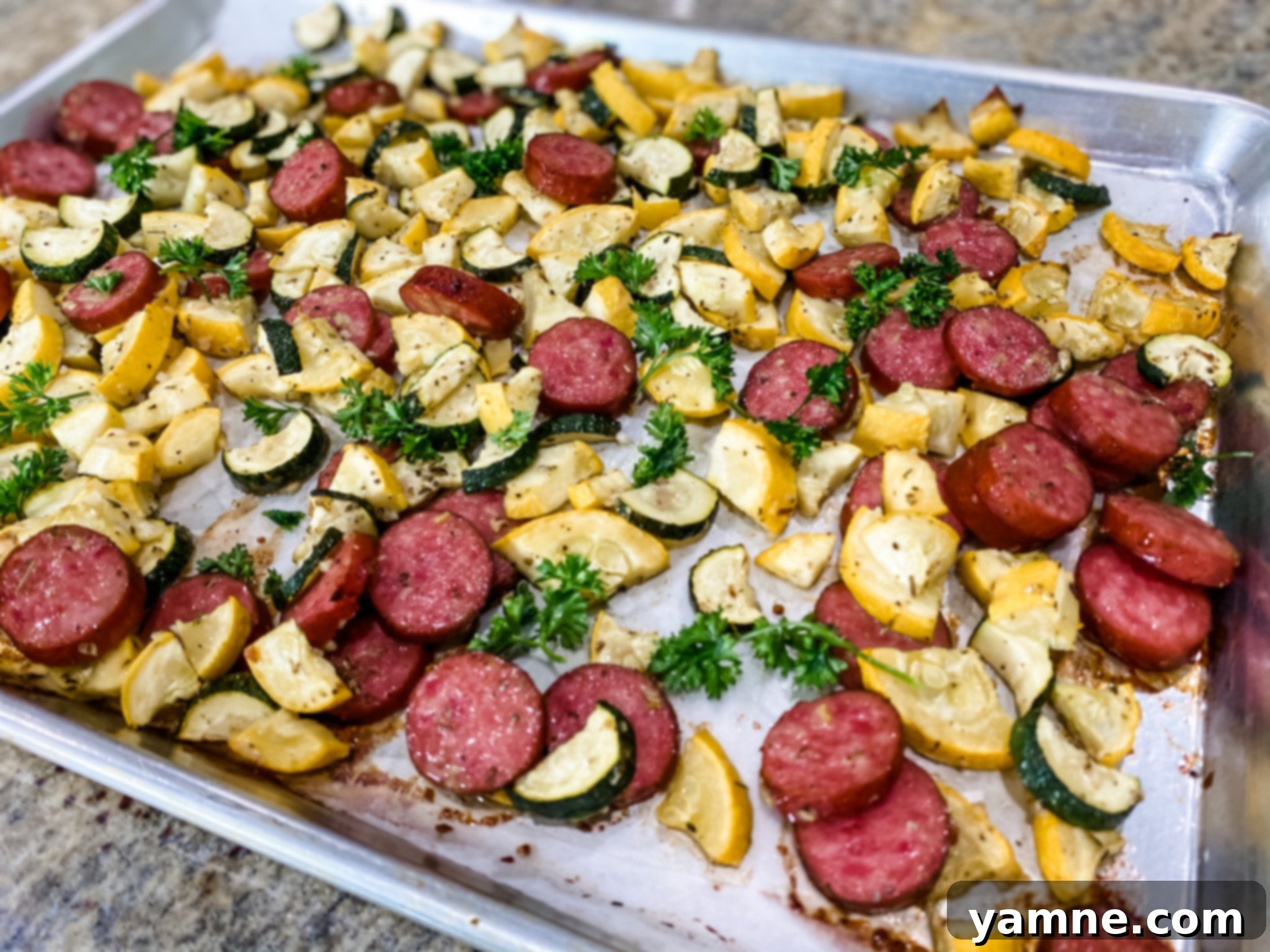 One Pan Sausage and Roasted Veggies 1 featured 7449