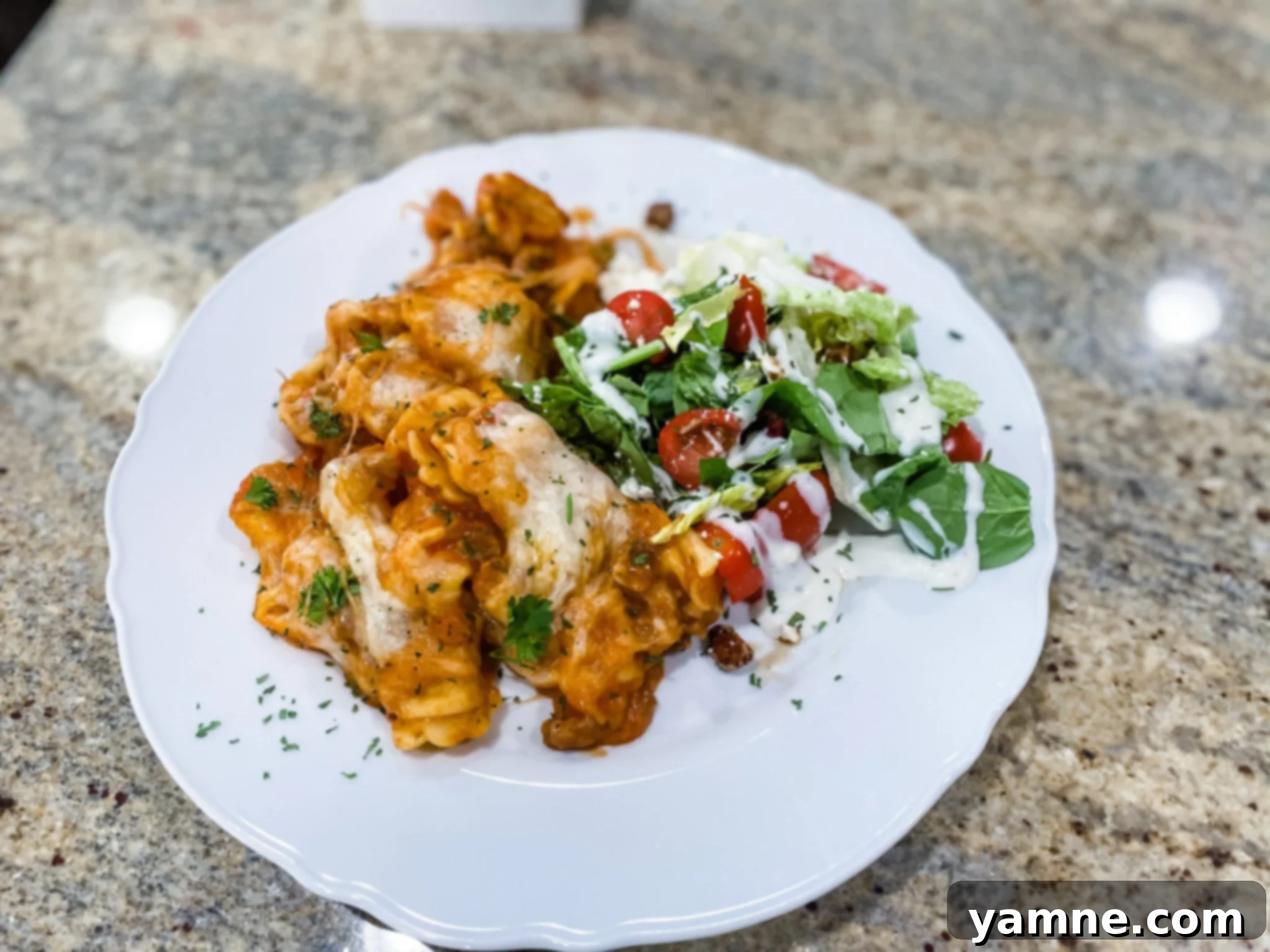 Cheesy Tortellini Bake 1 featured 7499