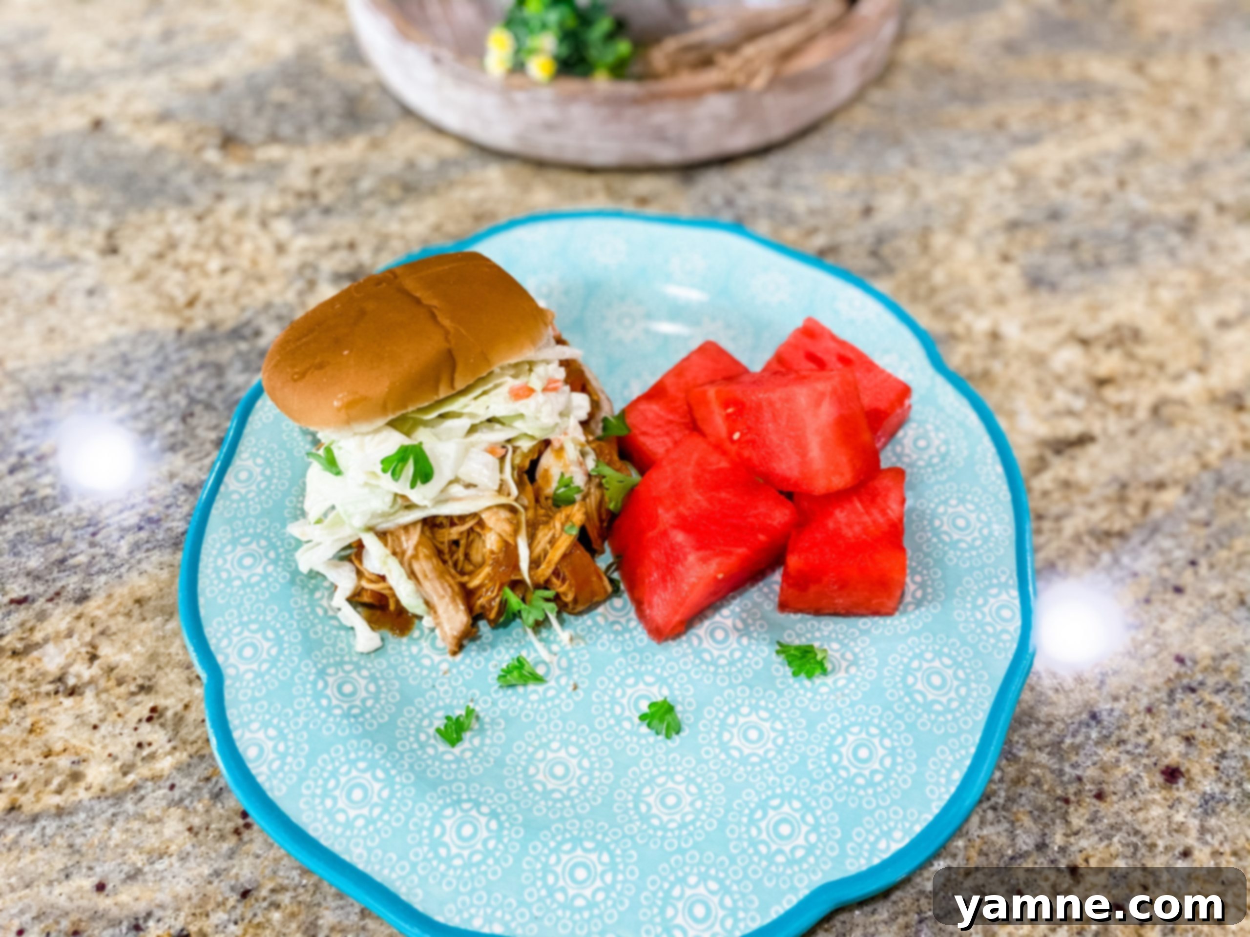Slow Cooker BBQ Chicken Sandwiches 1 featured 7891