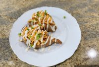 Buffalo Chicken Sweet Potato Boats