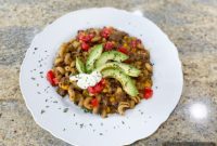 Cheesy Beef Taco Pasta Skillet