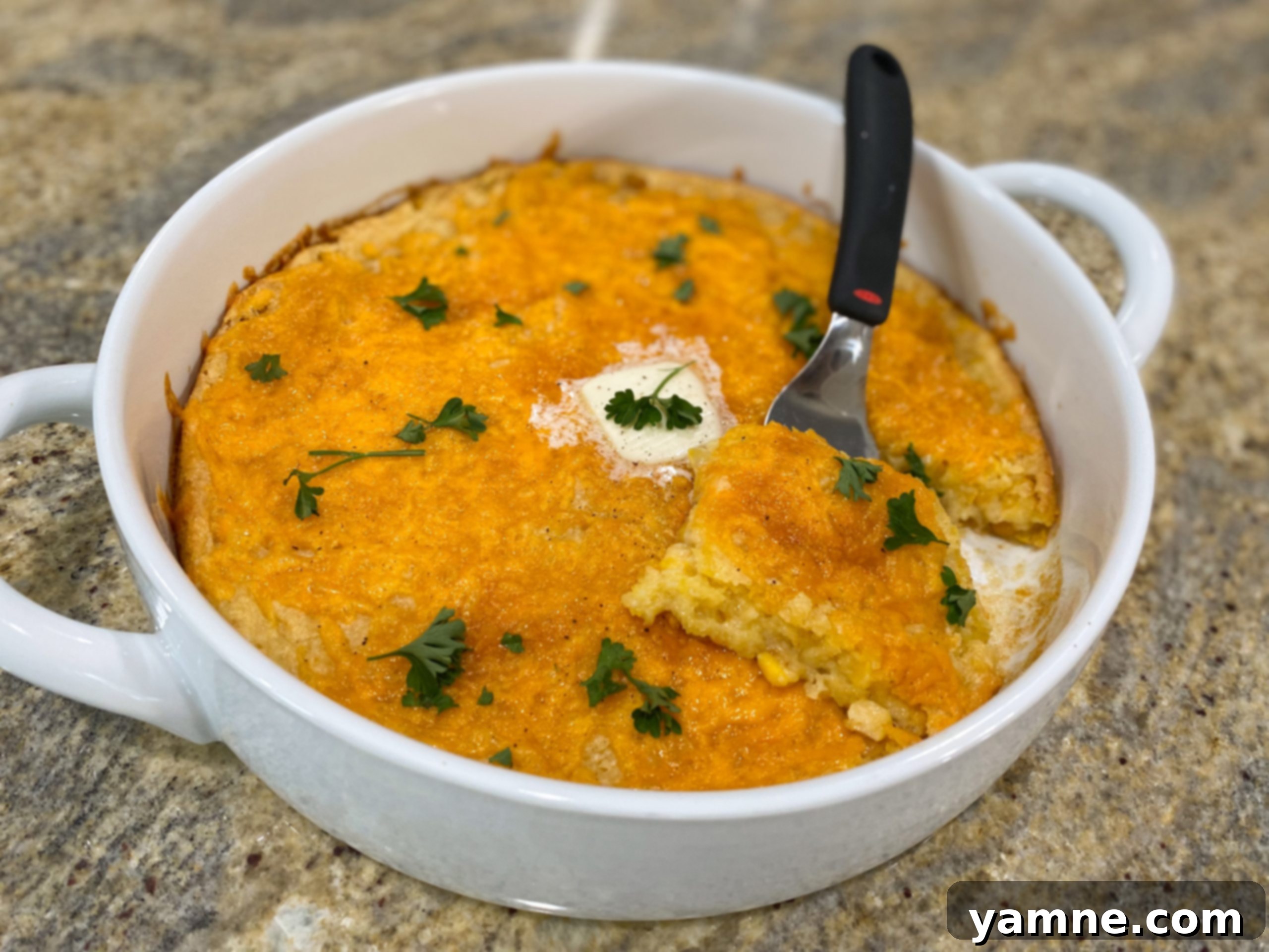 Creamy Corn Casserole 1 featured 9104