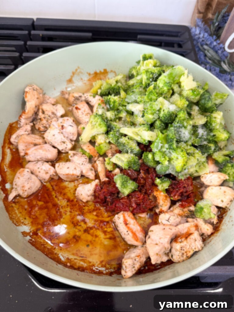 15-Minute Creamy Sun-dried Tomato Chicken & Broccoli 2 Easy Chicken Broccoli with Sun-dried Tomato Sauce for dinner
