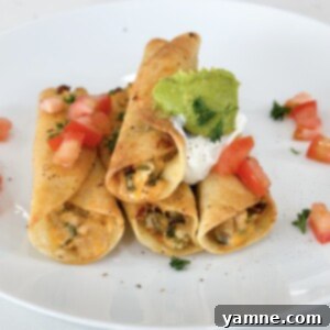 Crispy Cheesy Chicken Taquitos 9 cheesy chicken taquitos