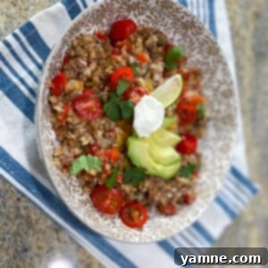 Low Carb Mexican Cauliflower Rice Skillet