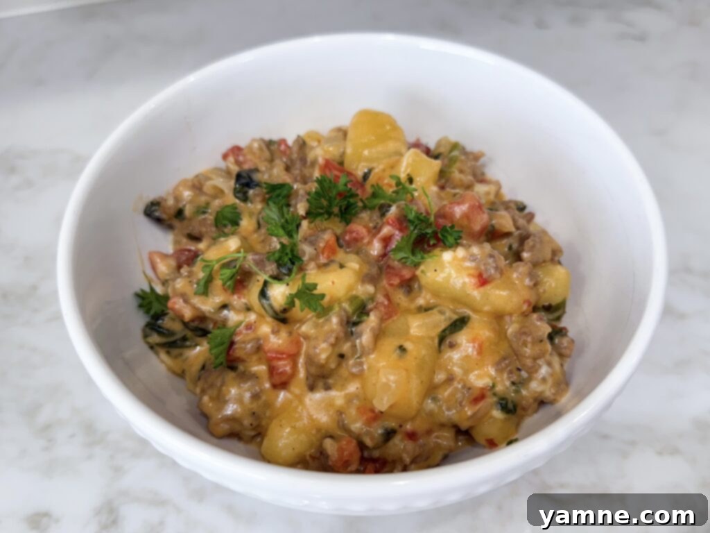 The best Sausage and Tomato Gnocchi