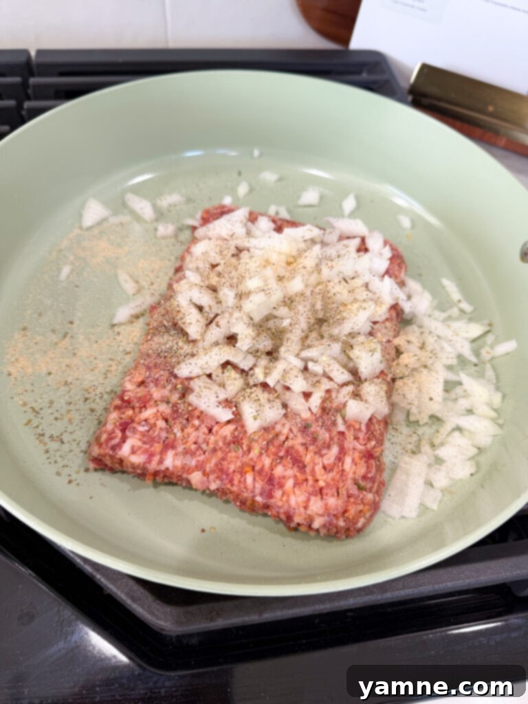 Cook meat for gnocchi