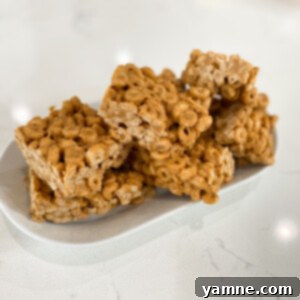 Delicious Cheerio Peanut Butter Bars, a perfect no-bake treat