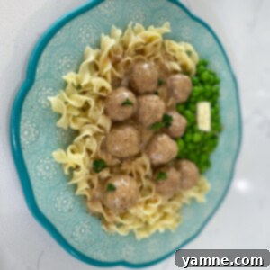 Creamy Slow Cooker Swedish Meatballs