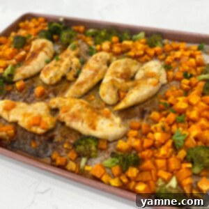 Maple Glazed Chicken with Sweet Potatoes and Broccoli