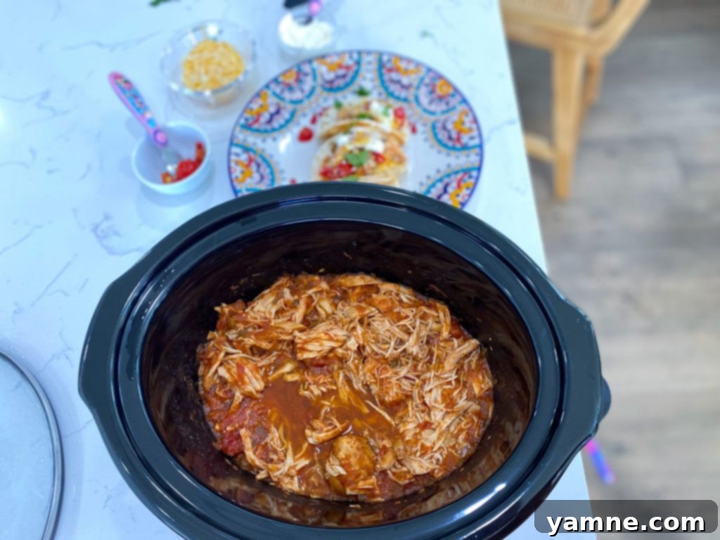 Slow Cooker Fiesta Chicken Tacos 2 Slow Cooker Shredded Chicken Tacos