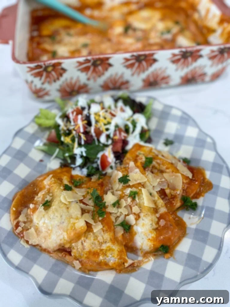 Cheesy Pierogi Casserole ready to be served