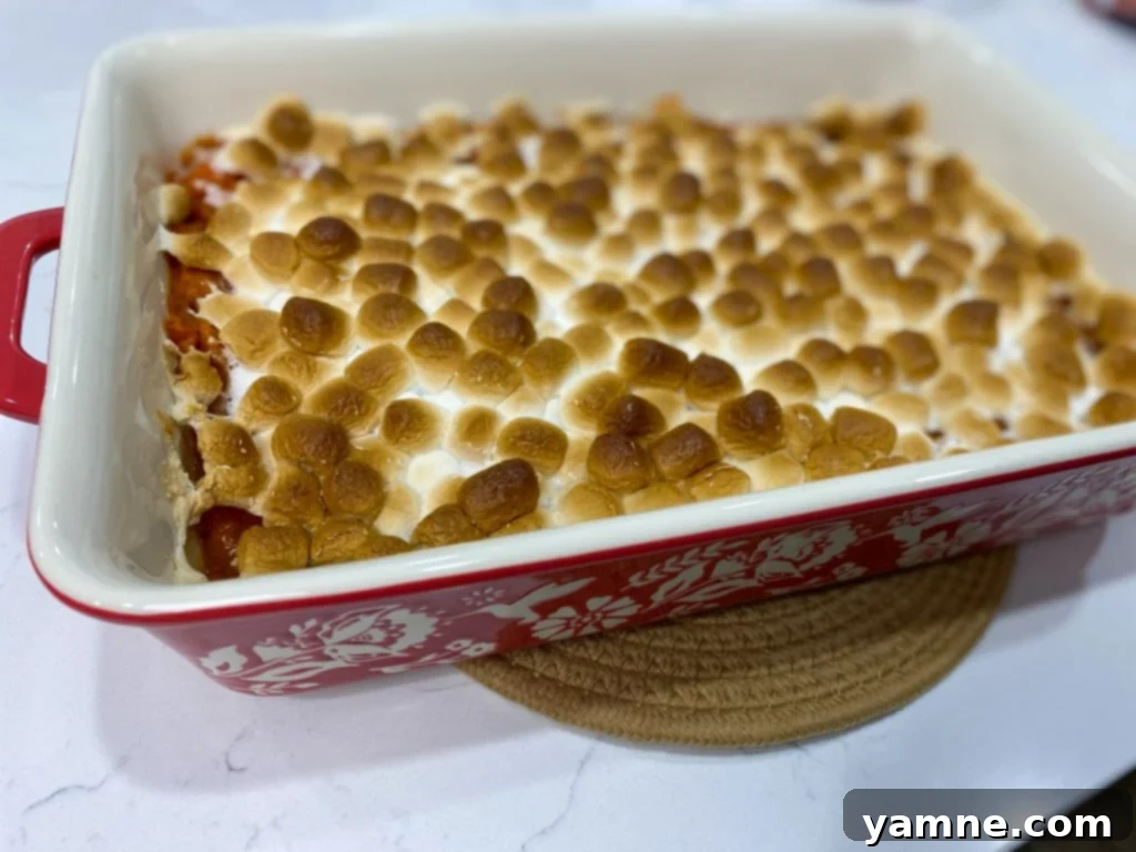 Classic Sweet Potato Casserole with Toasted Marshmallow Topping