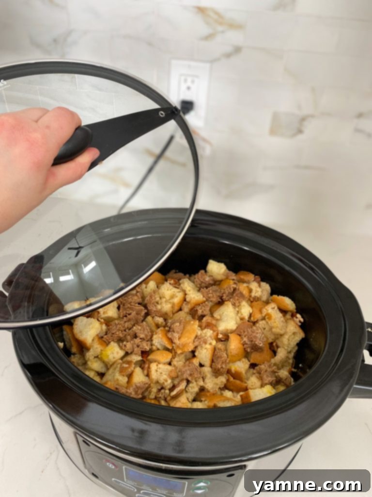Ingredients for making Slow Cooker Cinnamon Pecan French Toast Casserole