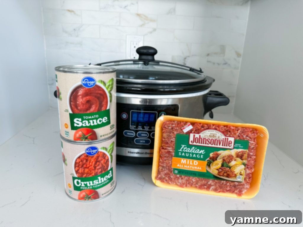 slow cooker spaghetti sauce