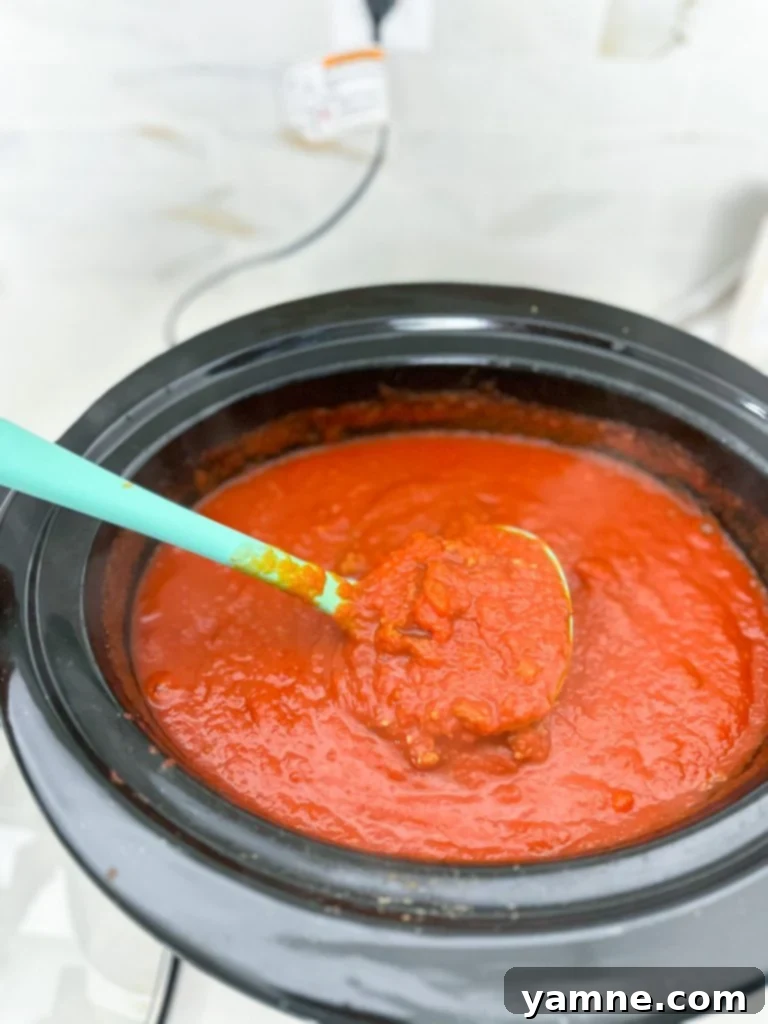 slow cooker spaghetti sauce